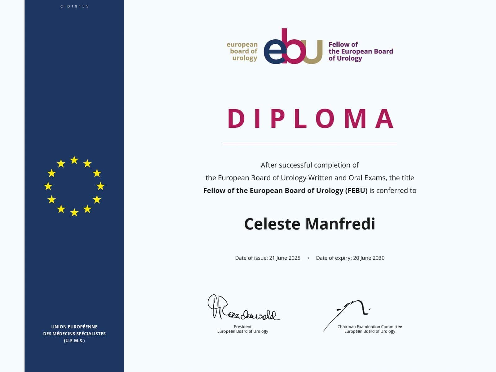 certificato eccellenza