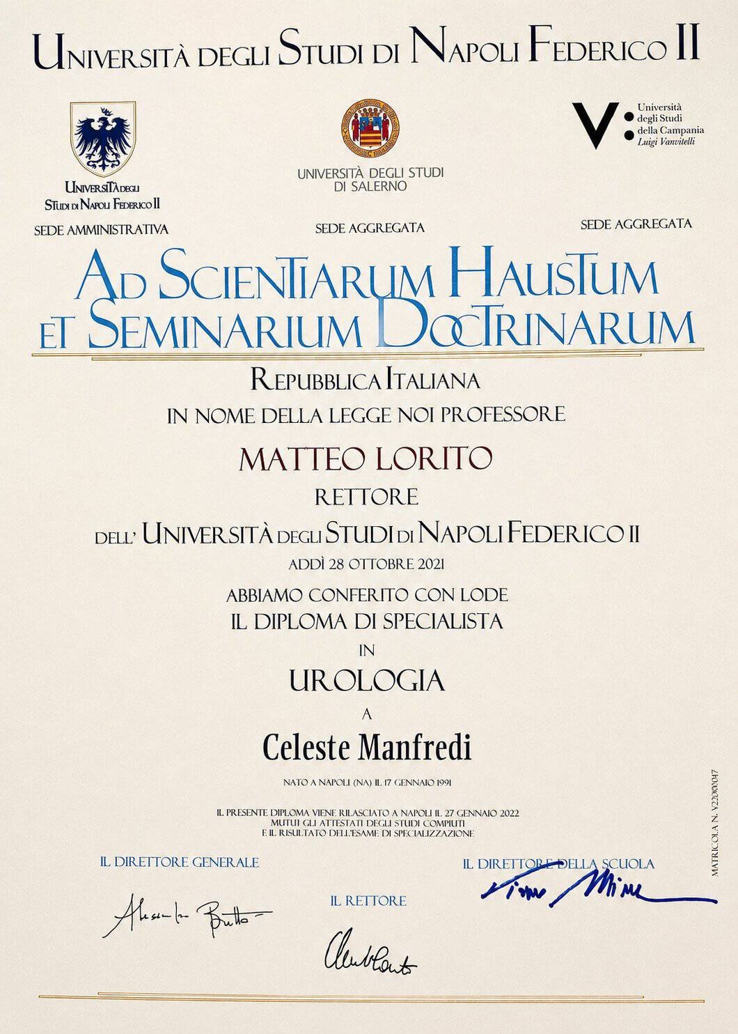certificato eccellenza